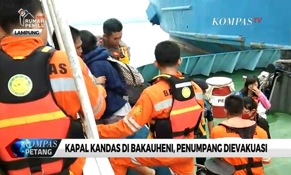 Kapal Kandas di Bakauheni, Penumpang Dievakuasi