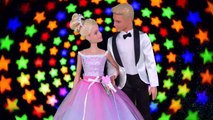 Barbie Girl Glam Prom Dress with Ken Baby Doll Toys!