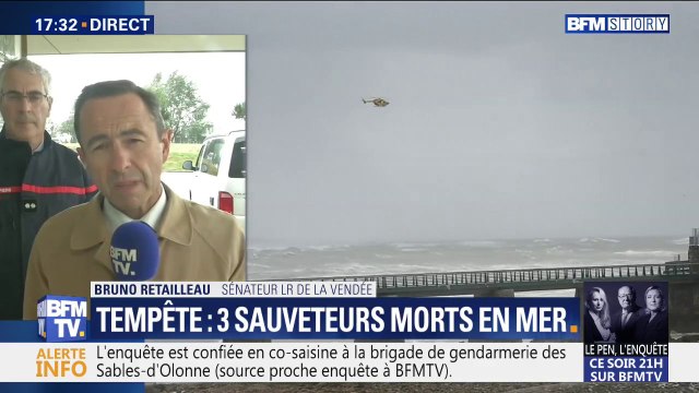 Sauveteurs morts aux Sables-d'Olonne: pour Bruno Retailleau, c'est un drame absolu