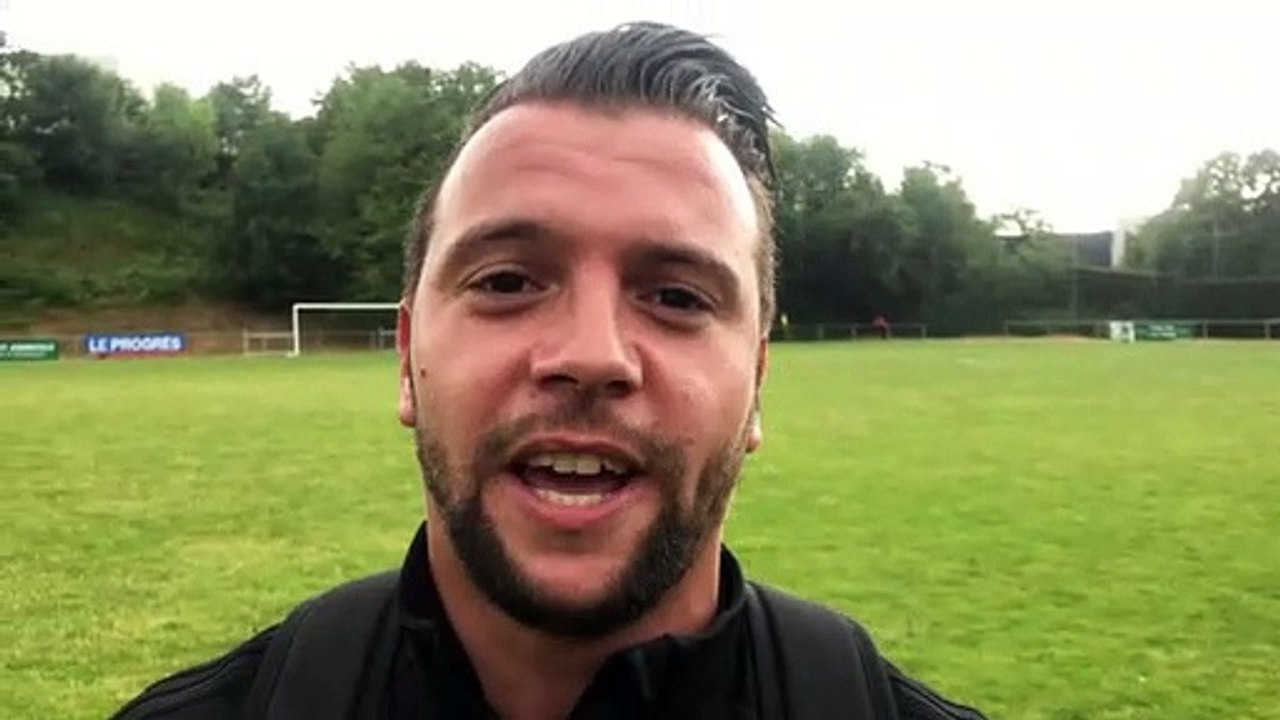 Coupe du Rhône Féminine Vial – Adlen BOUHILA réagit après la victoire du FC BORDS de SAONE contre le FC CHAPONNAY-MARENNES