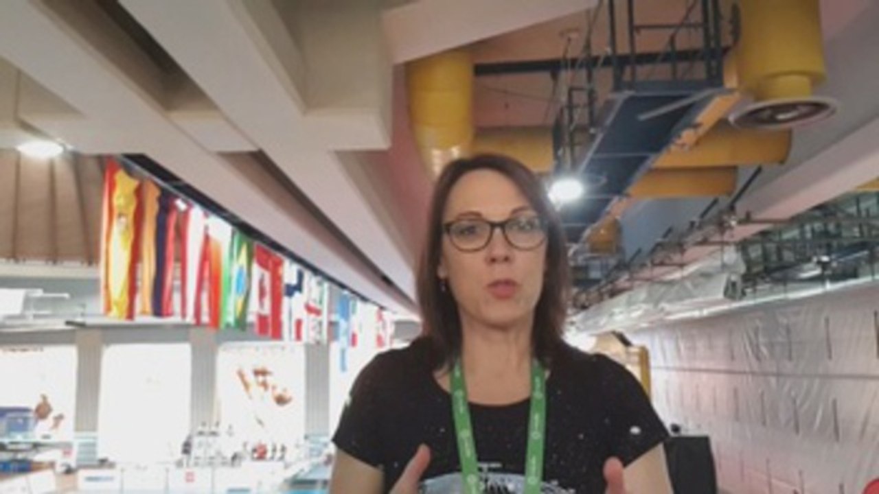 Informe a cámara: Clavadistas  ensayan en Madrid sus saltos para los Panamericanos