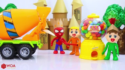 SUPERHERO BABY STICKY DUBBLE BUBBLE GUM  Cartoons Play Doh Stop Motion