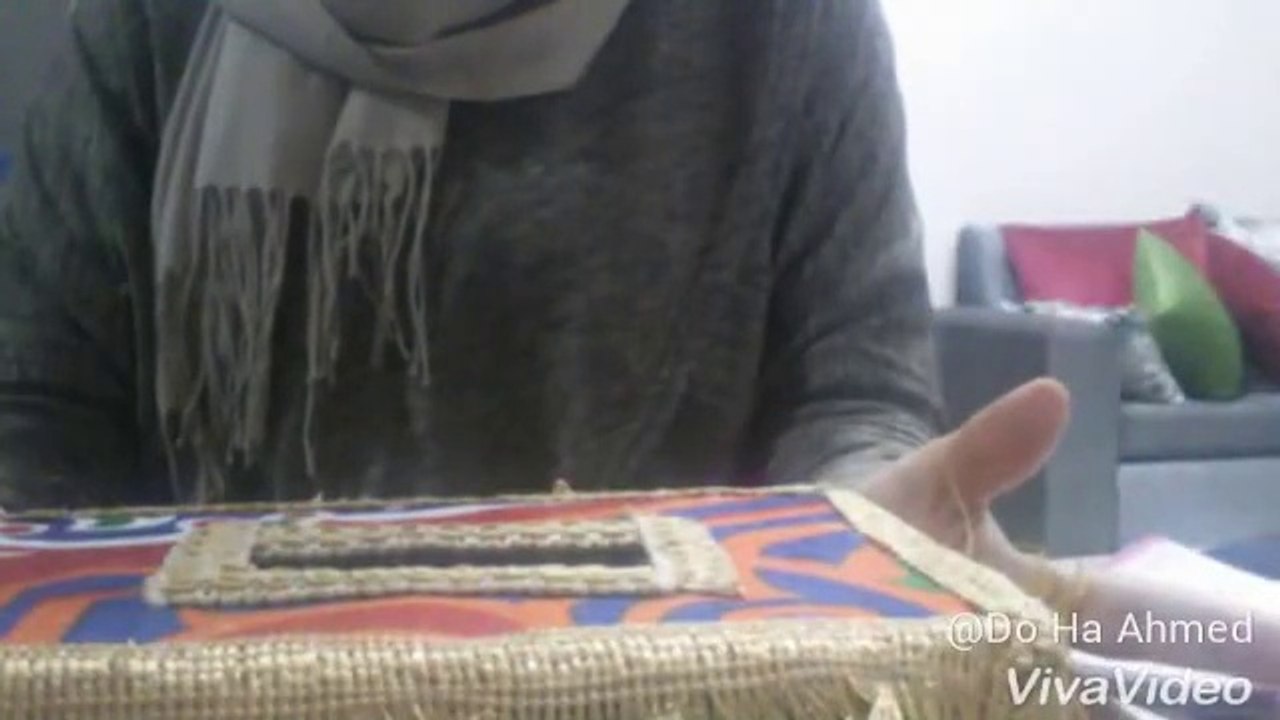 كيفيه صنع علبه المناديل بالمقاسات او علبه محارم  بقماش الخياميه بمناسبه رمضان / فيديو ولا اروع