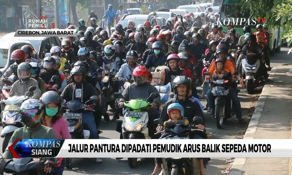 Arus Balik, Jalur Pantura Dipadati Pesepeda Motor