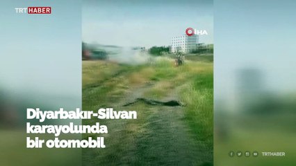 Diyarbakır’da alev alan LPG’li araç böyle patladı