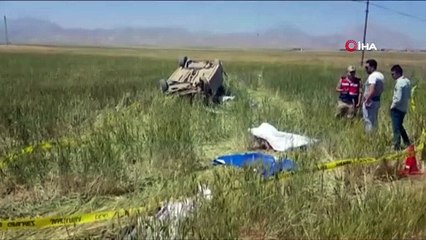 Otomobil buğday tarlasına uçtu: 3 ölü, 4 yaralı