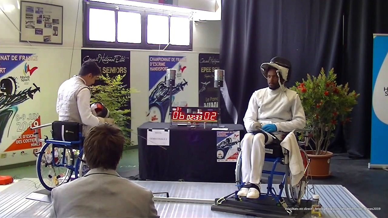 Championnat de France escrime Handisport Fleuret demi finale N2 Hommes Nîmes