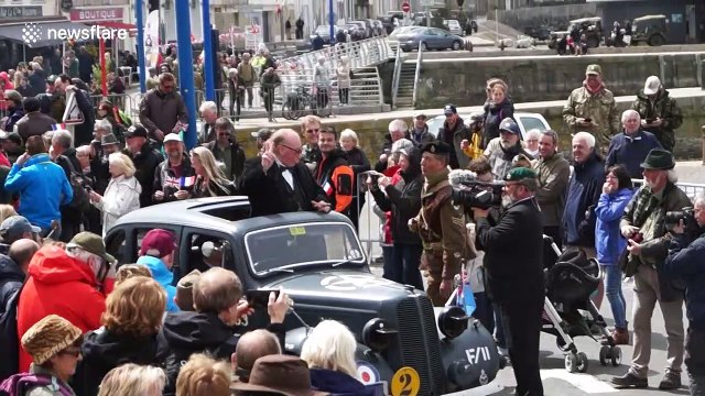 Churchill impersonator delights D-Day crowds in northern France