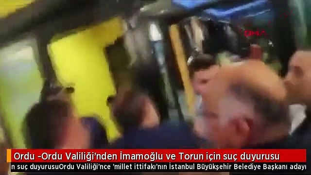 Ordu -Ordu Valiliği'nden İmamoğlu ve Torun için suç duyurusu