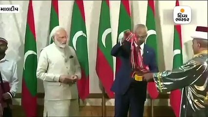 મોદીને માલદીવ પ્રવાસ દરમ્યાન સૌથી મોટું સન્માન નિશાન ઈજ્જુદ્દીન અપાયું
