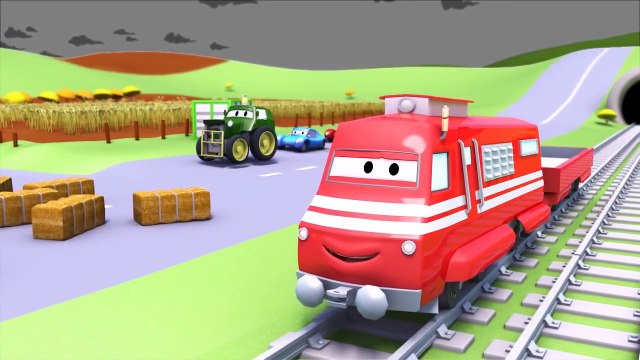 Troy le Train et le Tracteur à Car City | Dessin animés pour enfants