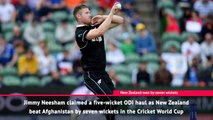 Fast Match Report - Neesham bowls New Zealand past Afghanistan