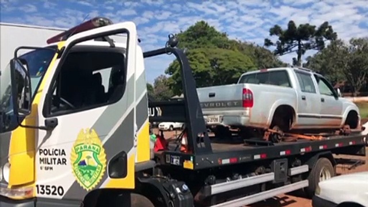 Caminhonete S-10 tomada em assalto ontem é recuperada pela PM