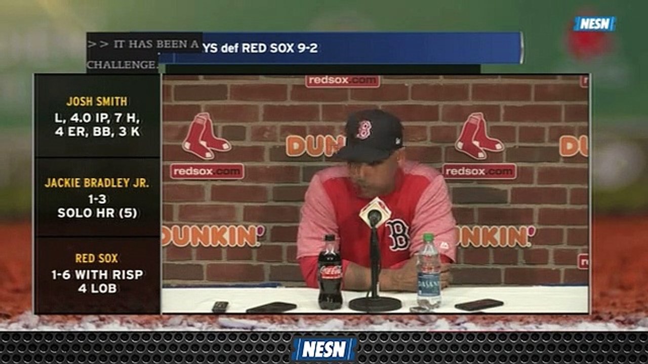 Alex Cora Discusses 9-2 Loss To Rays On Saturday