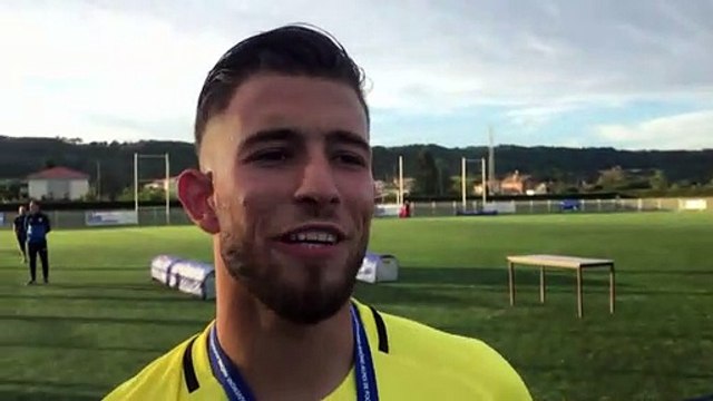 Finale Coupe LAuRA Foot – Alexandre CARNEIRO réagit après la victoire de l’AS MISERIEUX-TREVOUX contre le FC DOMTAC