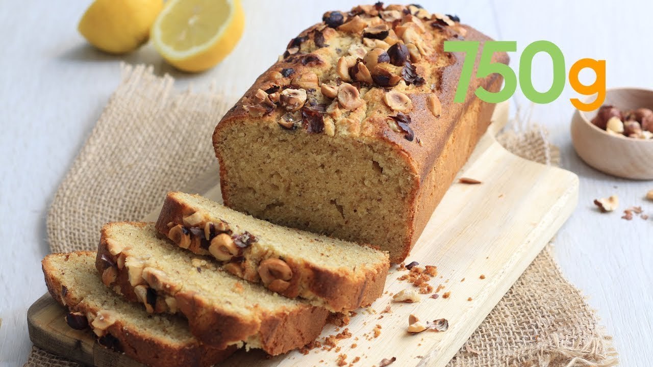 Recette du cake aux noisettes et citron - 750g