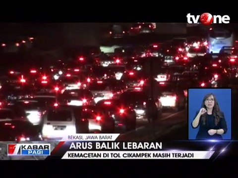 Arus Balik Lebaran, Kemacetan di Tol Cikampek Masih Terjadi