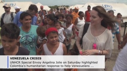 Jolie praises Colombia's humanitarian response to Venezuelan refugee crisis