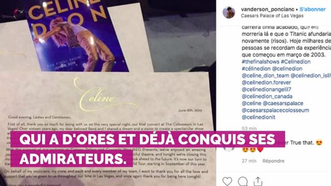 PHOTOS. Ses enfants, René, une nouvelle chanson... Les adieux émouvants de Céline Dion au Caesars Palace de Las Vegas