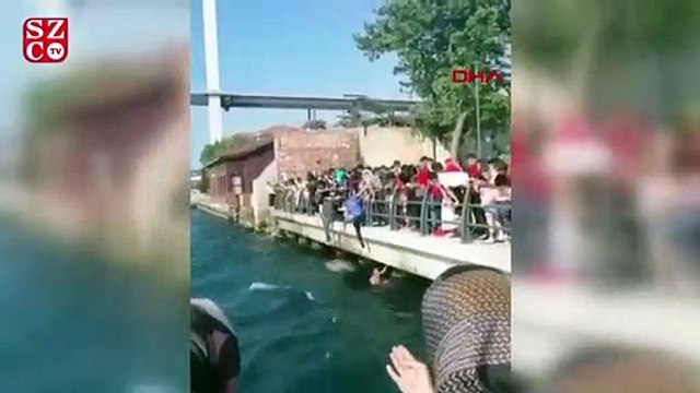 Denizde yaşanan can pazarı kamerada