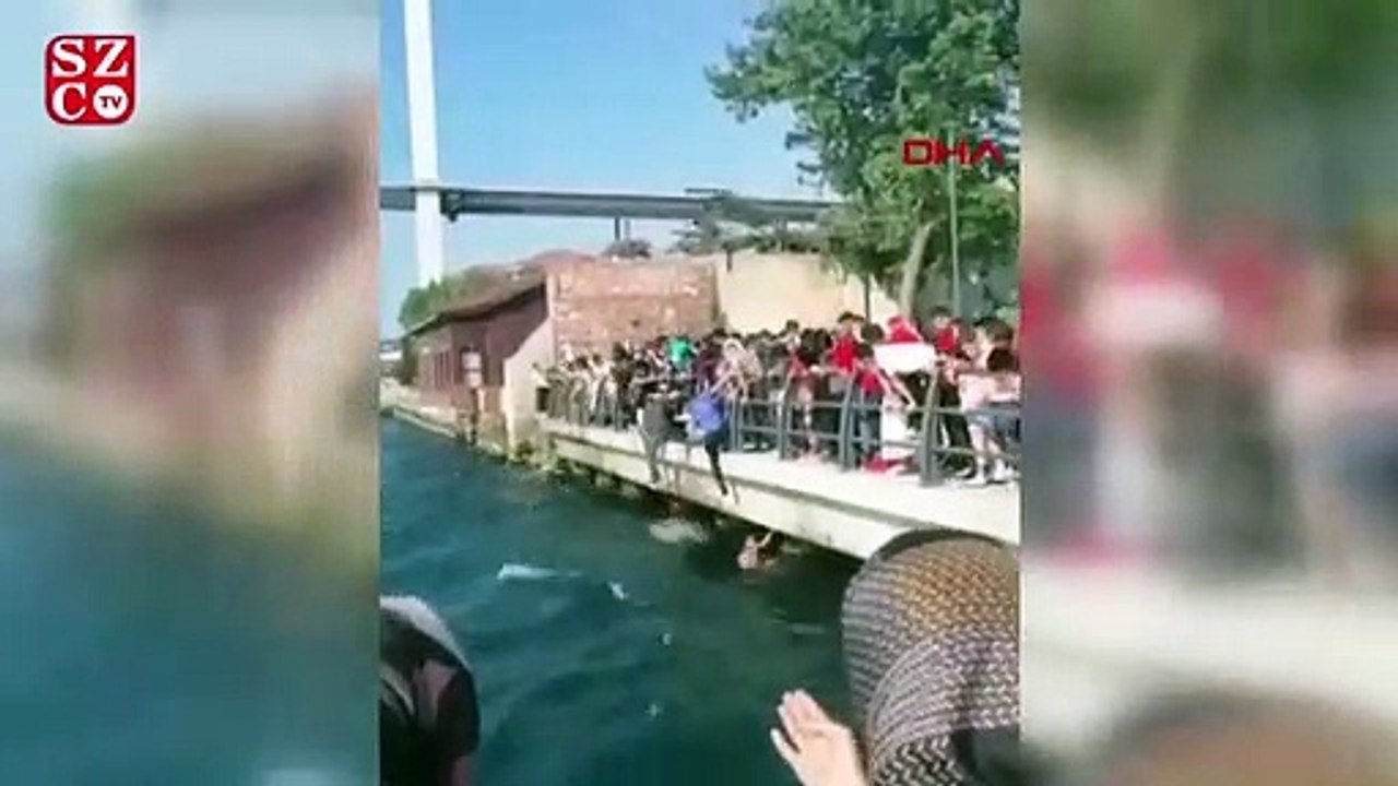 Denizde yaşanan can pazarı kamerada