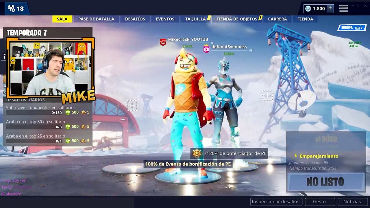 4 ¡NO MUERAS MIKECRACK!  HAGO TEAM CON EL MÁS PRO DEL MUNDO  TORNEO DE FORTNIT