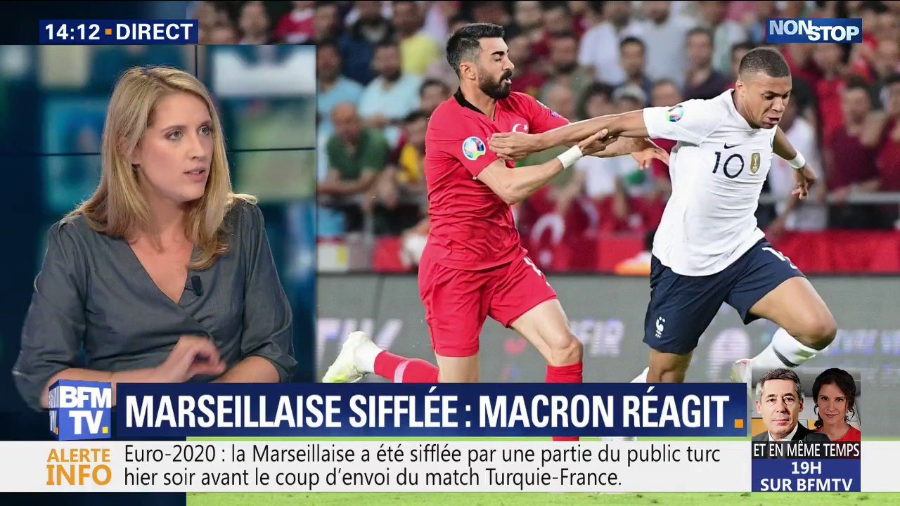 Emmanuel Macron a jugé "inacceptable" le fait que la Marseillaise soit sifflée lors du match France-Turquie