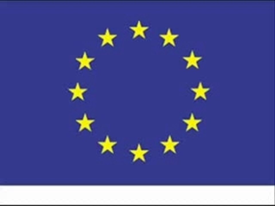 Les drapeaux de l'Union Européenne.