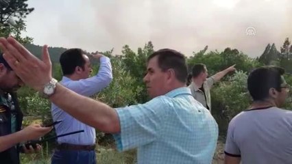 "İstanbul ve Balıkesir'den gelen helikopterler yangına müdahale ediyor" - BİLECİK