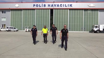 Bayram dönüşü trafiğine havadan denetim