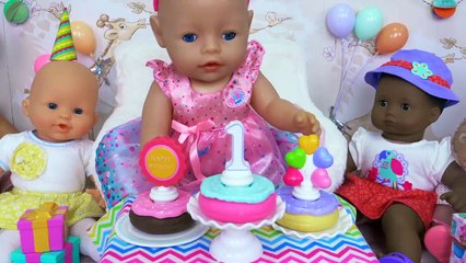 Baby Born Doll Birthday Party Surprise Cake!
