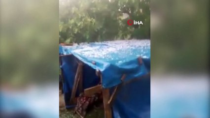 Kırıkkale’de sağanak ve dolu yağışı etkili oldu