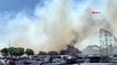 DHA DIŞ - ABD'de tema parkı yakınında çıkan yangın büyük paniğe neden oldu