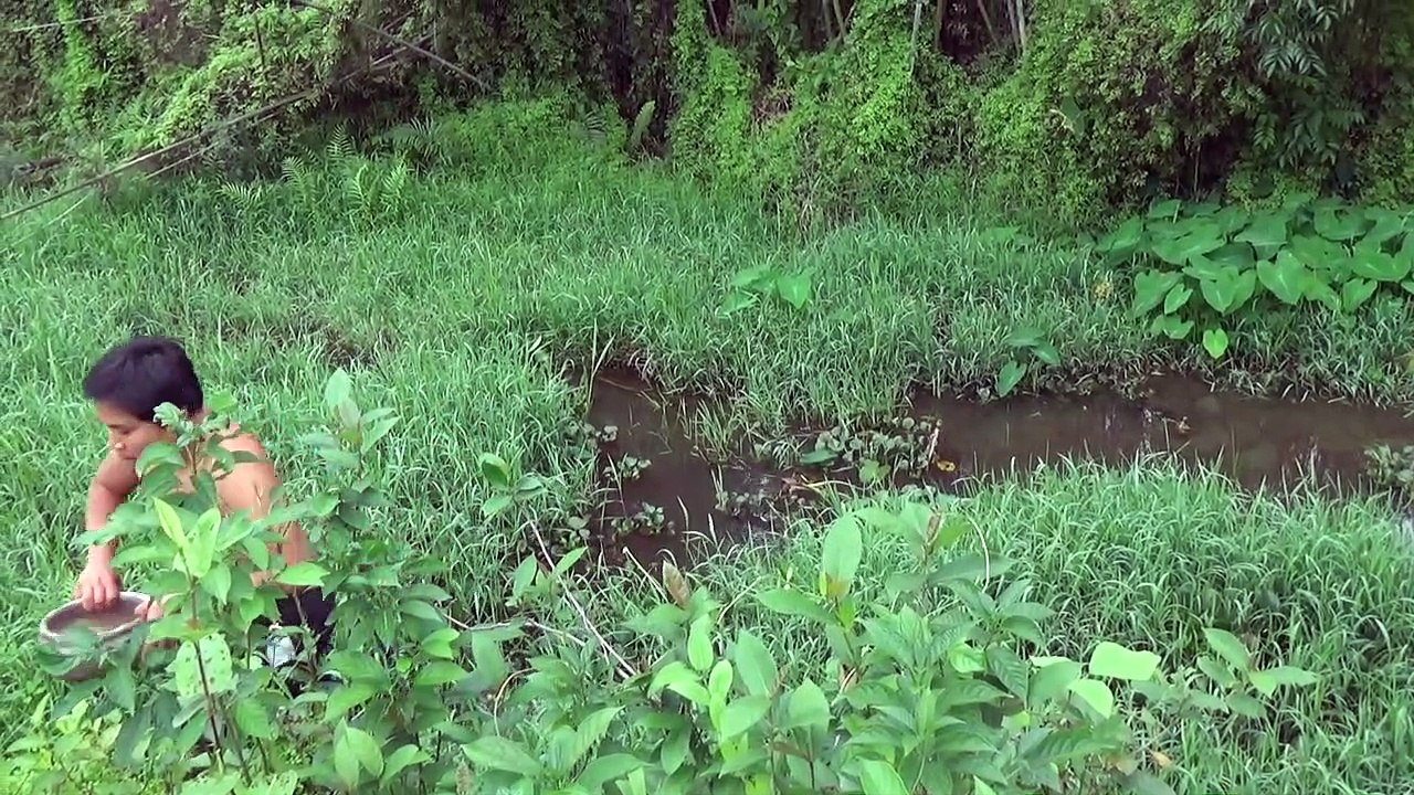 Primitive Life:Fish Pond-part4-Drop fish-relaxing!