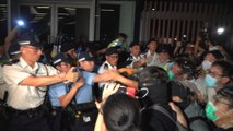 Protesters and police clash in Hong Kong after a massive march against the controversial extradition bill