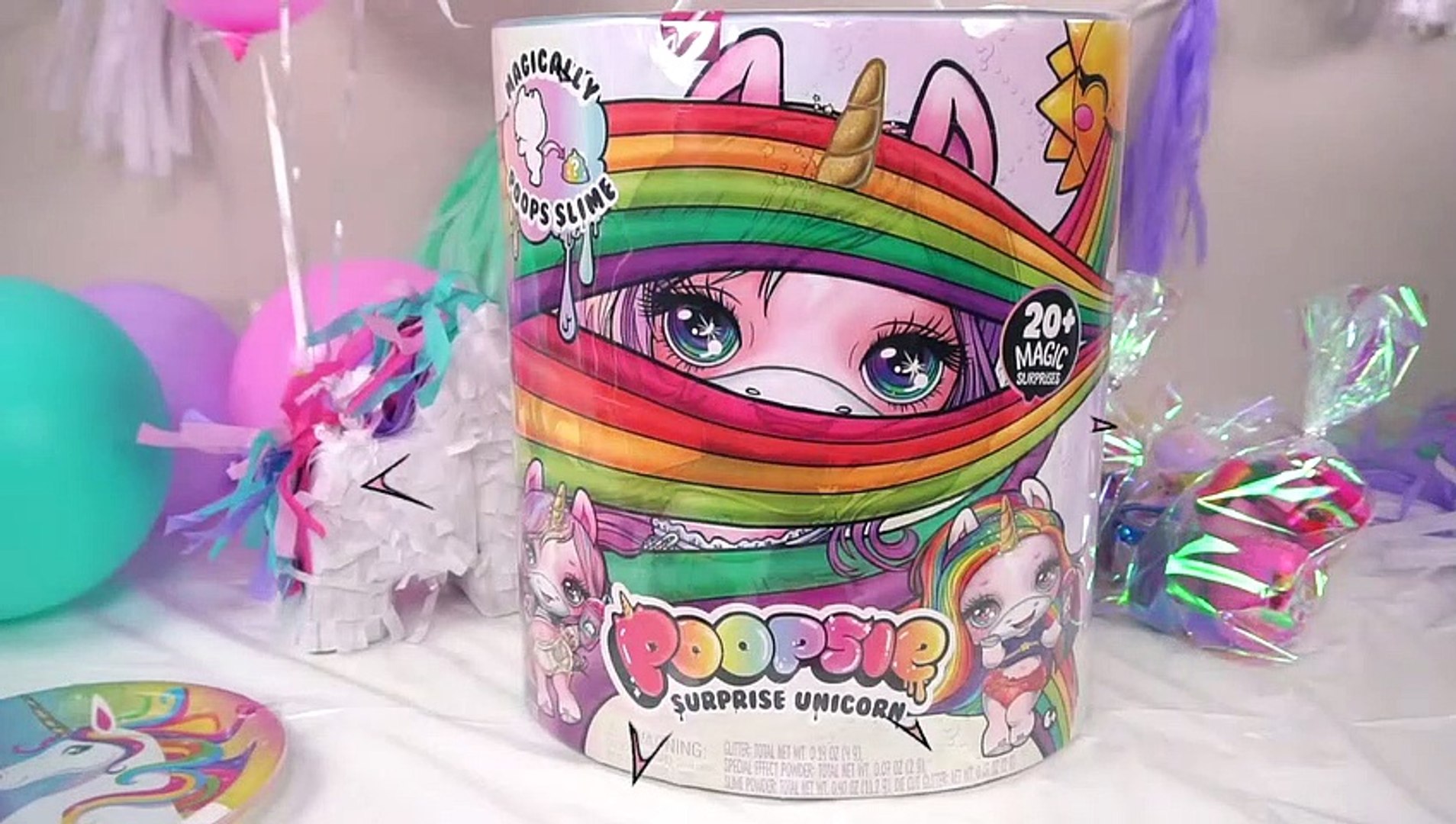 Bebe Unicornio Poopsie Fiesta de Cumpleaños con Slime y Juguetes Sorpresa! - Vidéo