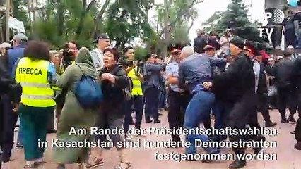 Massenfestnahmen in Kasachstan - während der Wahlen