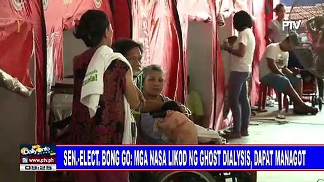 Senator-elect Bong Go: Mga nasa likod ng ghost dialysis, dapat managot