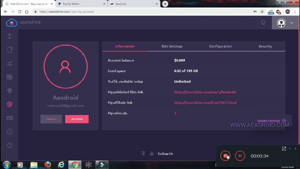 UserDrive Earning Proof 2019
