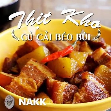 Cách làm món THỊT KHO CỦ CẢI béo bùi trôi cơm - Nấu Ăn Không Khó