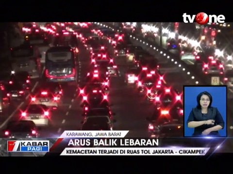 Puncak Arus Balik, Kemacetan di Tol Cikampek dan Pantura
