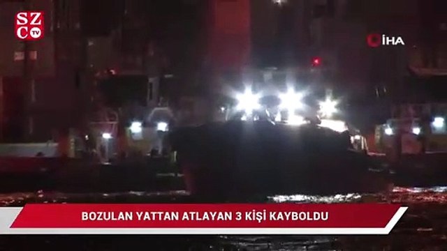 Kurşunlu açıklarında bozulan yattan atlayan 3 kişi kayboldu