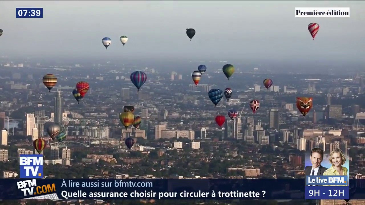 Un beau ballet de montgolfières colore le ciel...
