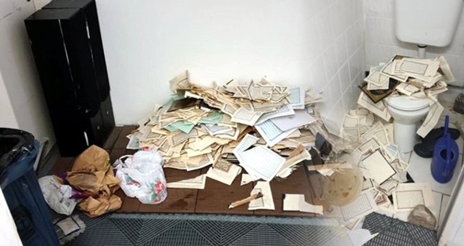 Almanya'da camilere yönelik çirkin saldırı! 50 Kur'an-ı Kerim'i yırtıp tuvalete attılar