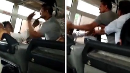 सरकारी बस में प्रवासी बुजुर्ग को गाली देकर कंडक्टर ने की हाथापाई,ये वीडियो वायरल होने पर हुआ सस्पेंड