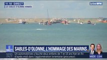 Sables-d'Olonne: des fumigènes lancés par des marins en hommage aux trois sauveteurs morts vendredi