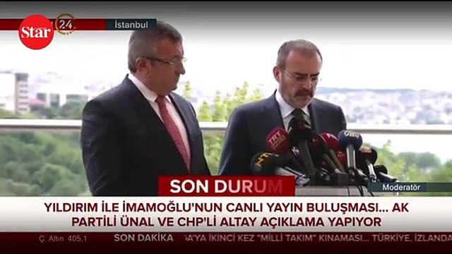 Yıldırım ve İmamoğlu’nun ortak canlı yayının tarihi ve sunucusu belli oldu