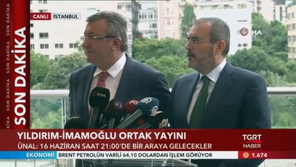 Binali Yıldırım ve Ekrem İmamoğlu Ortak Yayında Buluşuyor