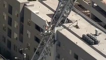 В Далласе на жилой дом рухнул башенный кран