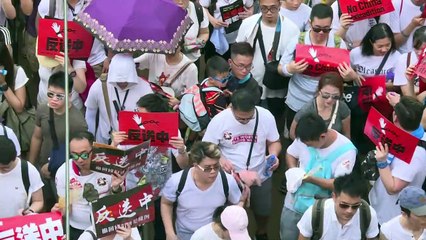Gigantesca manifestación en Hong Kong contra extradiciones a China